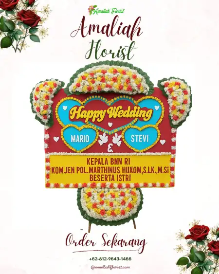 Papan Bunga Pernikahan Piyono